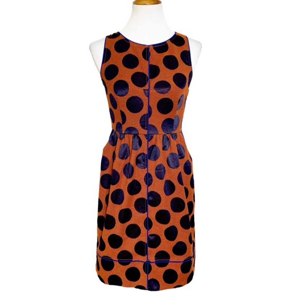 SOLD-Anthropologie Polka Dot Criss Cross Back Dress - Picture 2 of 8